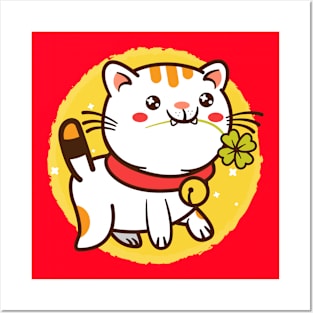 Lucky cat Posters and Art